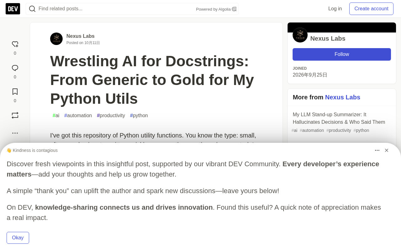 Writing Python Docstrings with AI: A Practical Guide to Prompts That Actually Work