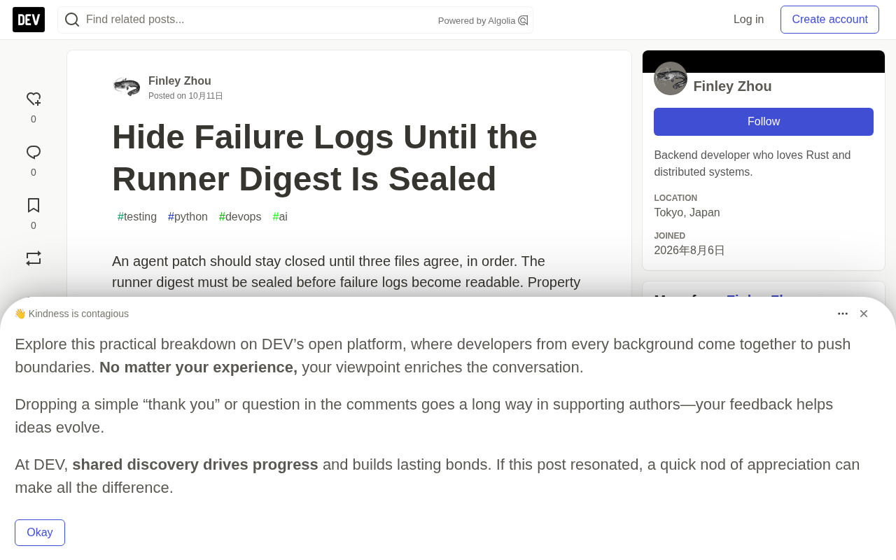 AI Code Review Gating: Let the Runner, Not the Patch Author, Be the Judge