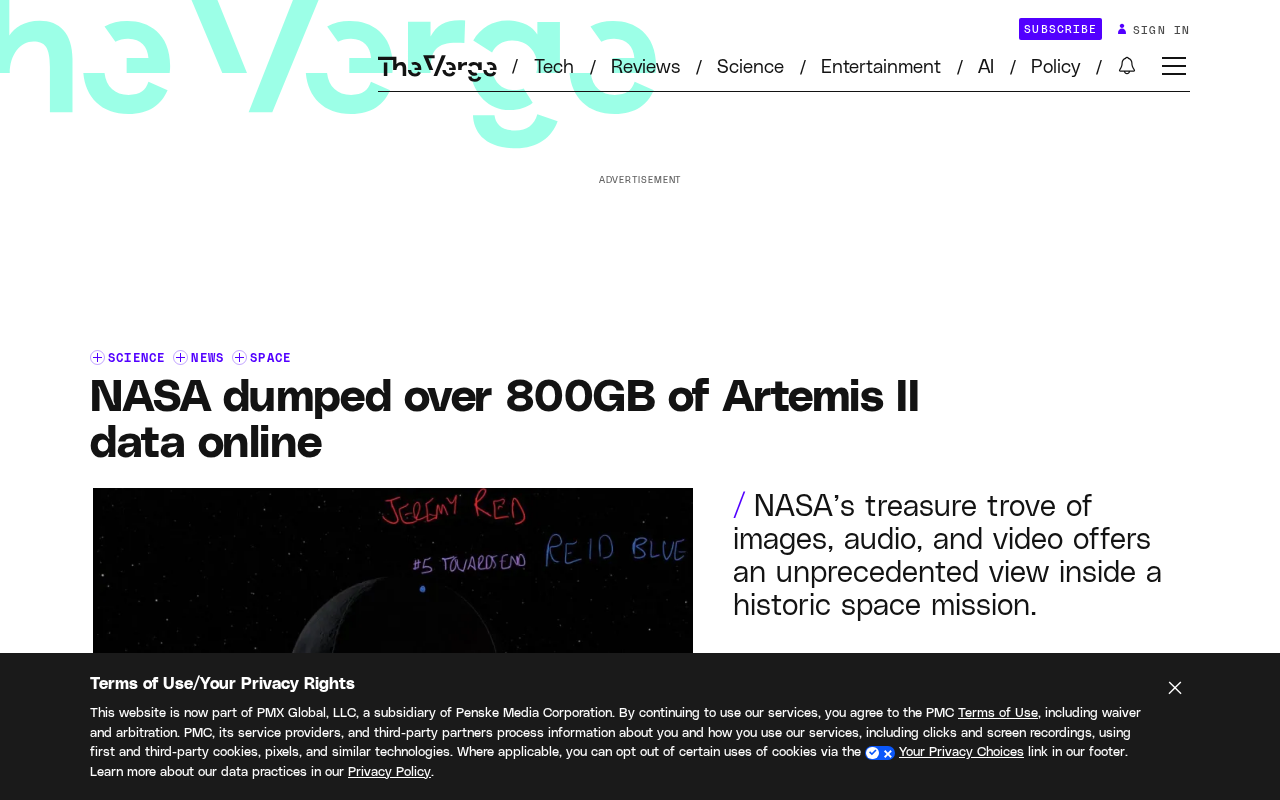 NASA releases Artemis II mission data