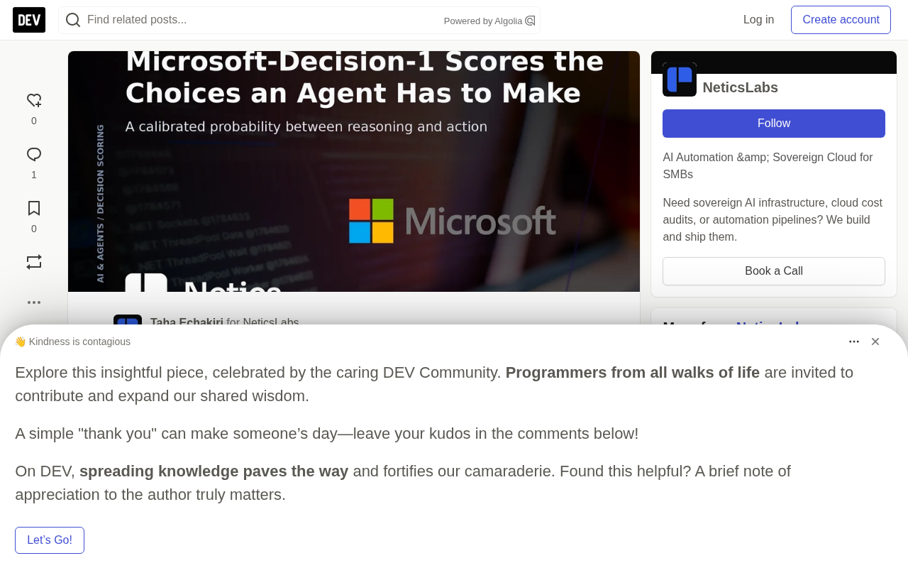 Microsoft Decision-1: A Specialized Small Model for Scoring AI Agent Decisions
