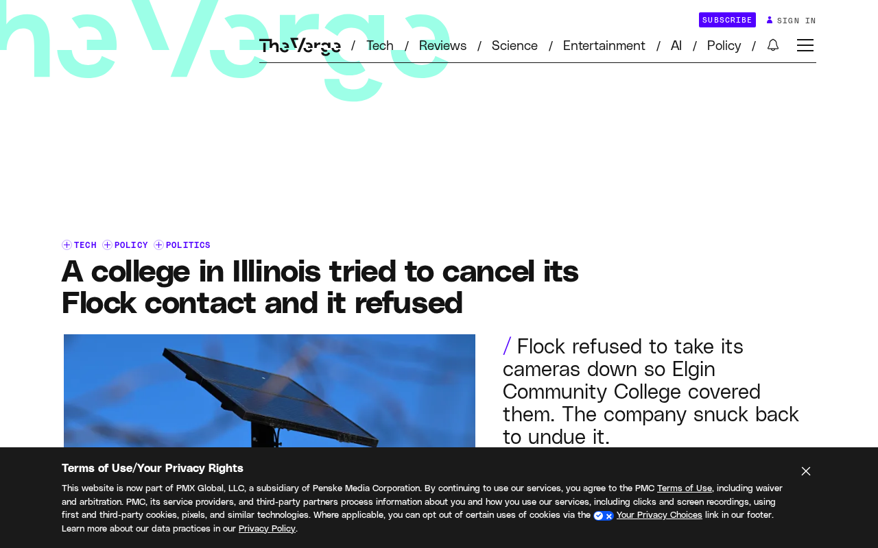 Illinois College Tried to Cancel Its Flock Surveillance Contract — And Was Refused: A Privacy and Data-Sharing Controversy