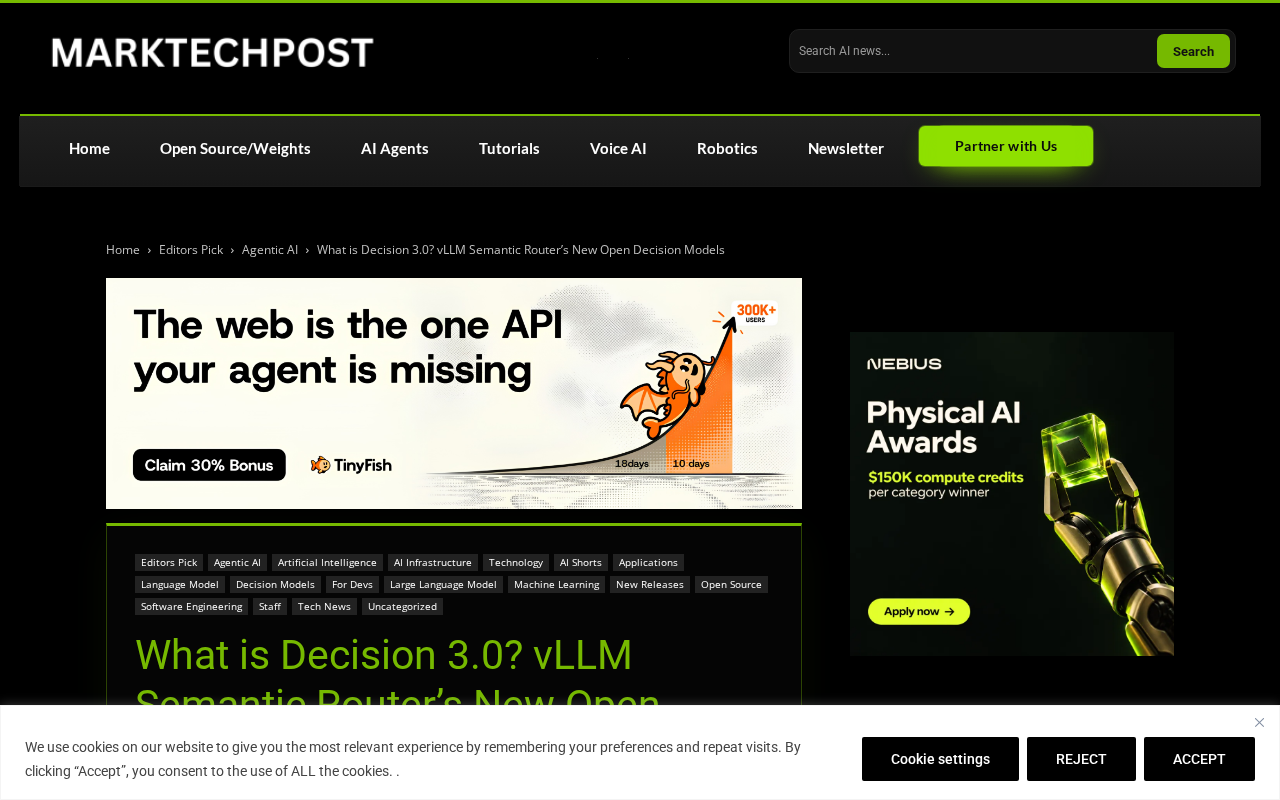 Decision 3.0 Released: A Look at the Open-Source Decision Models Behind vLLM Semantic Router