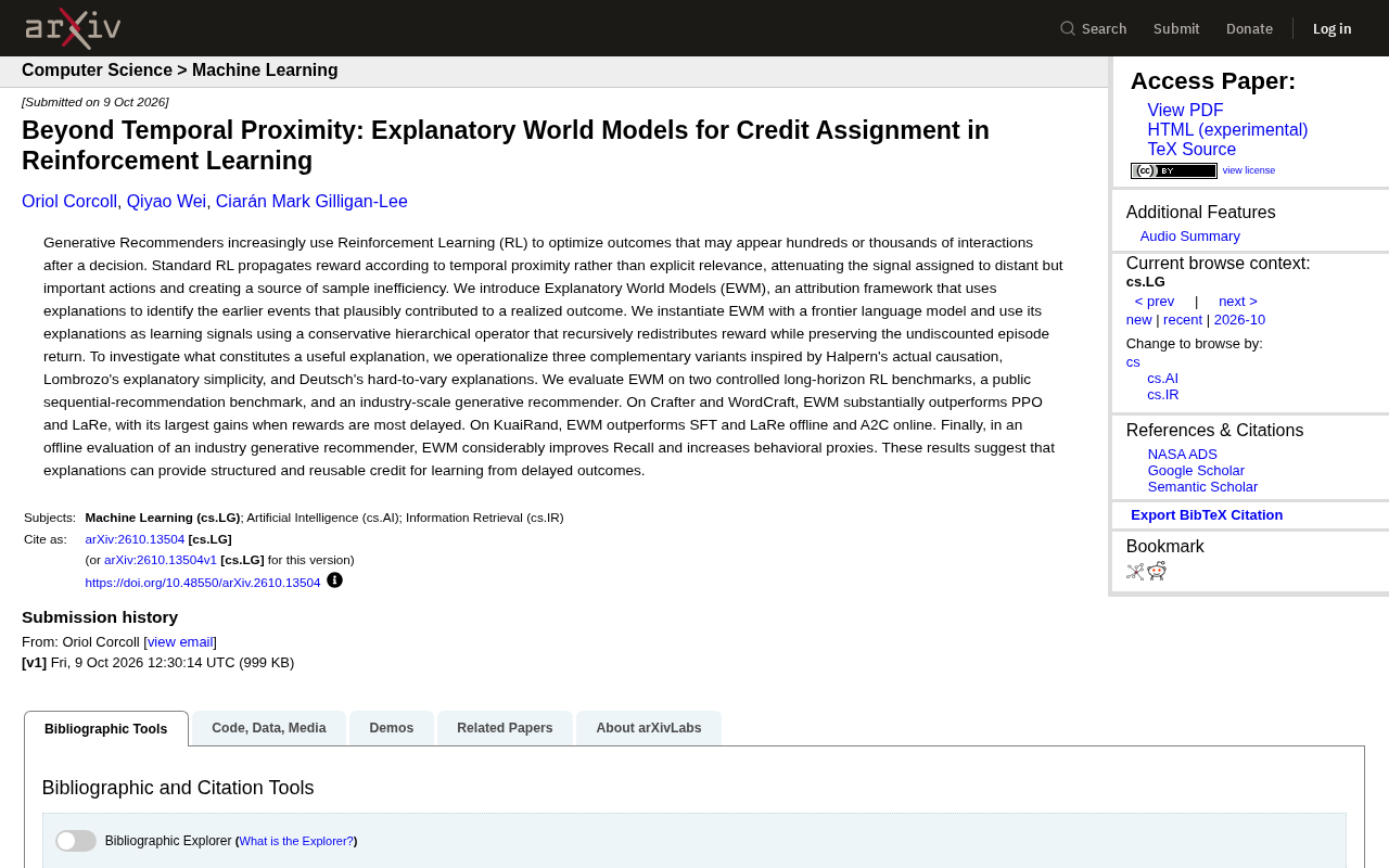 Explanatory World Models (EWM): Solving Reinforcement Learning's Delayed Reward Problem with Causal Explanations