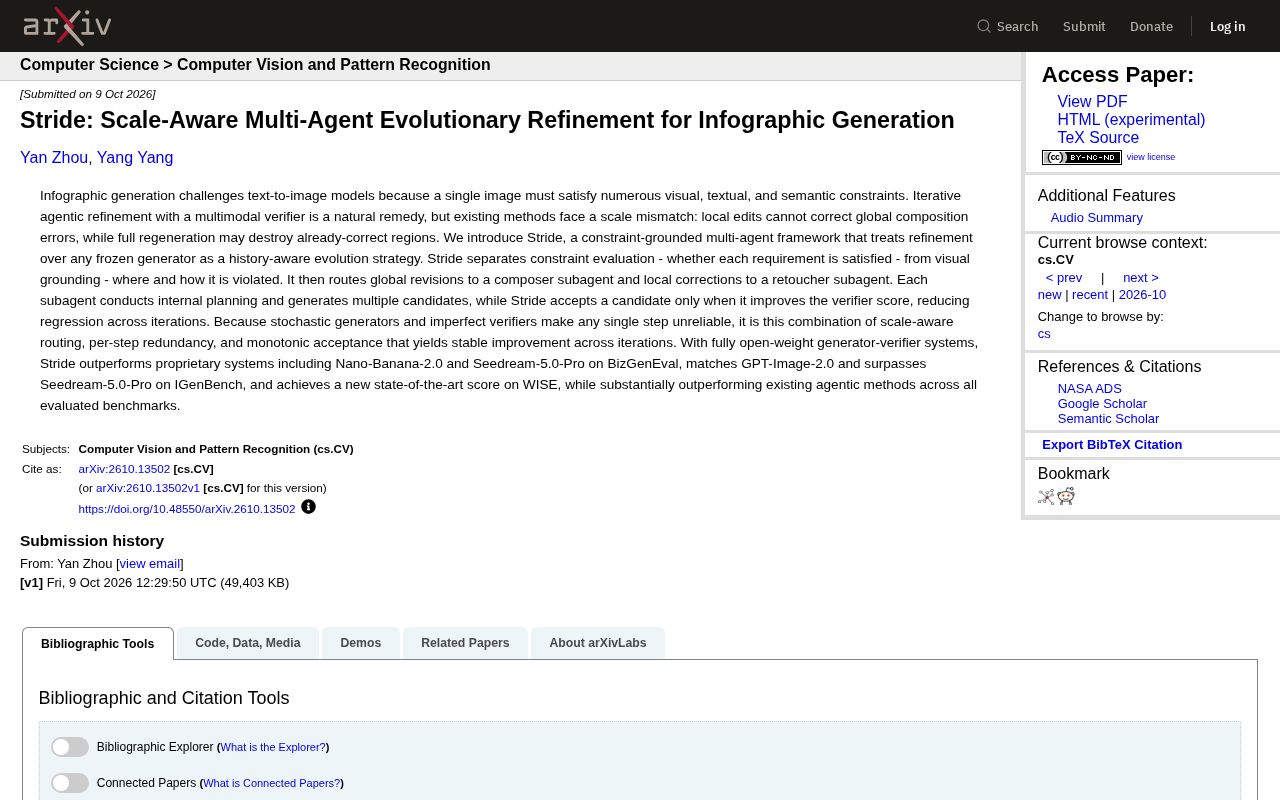 Stride Framework: A New Paradigm for Multi-Agent Evolutionary Infographic Generation