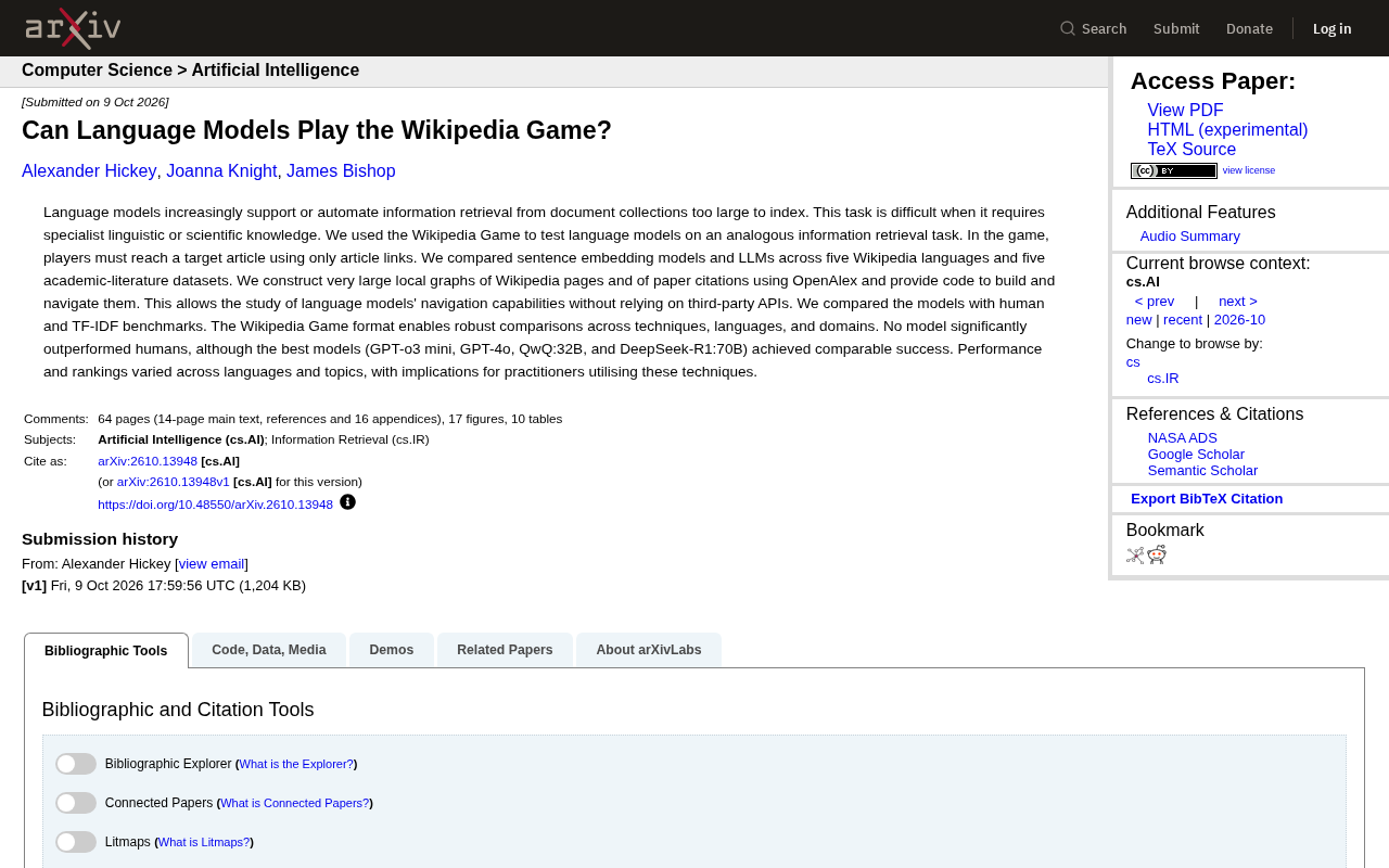 Can Language Models Play the Wikipedia Game? A Navigation Capability Deep Dive