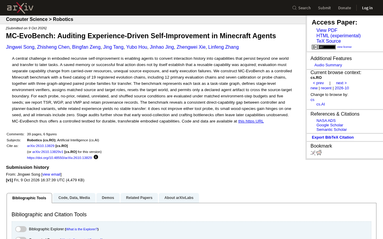 MC-EvoBench: Scrutinizing Experience-Driven Self-Evolution in Minecraft Agents