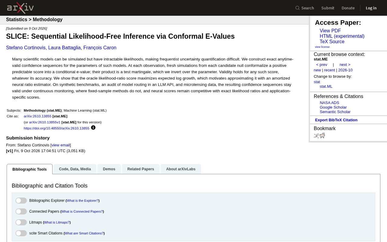 SLICE: Sequential Likelihood-Free Inference via Conformal E-Values