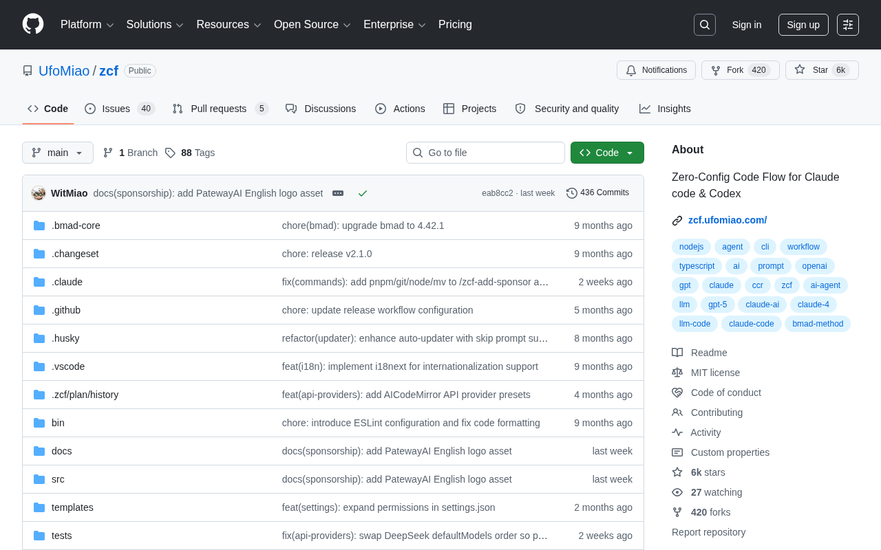 ZCF Zero-Config Code Flow Tool: Essential for Claude Code and Codex Developers