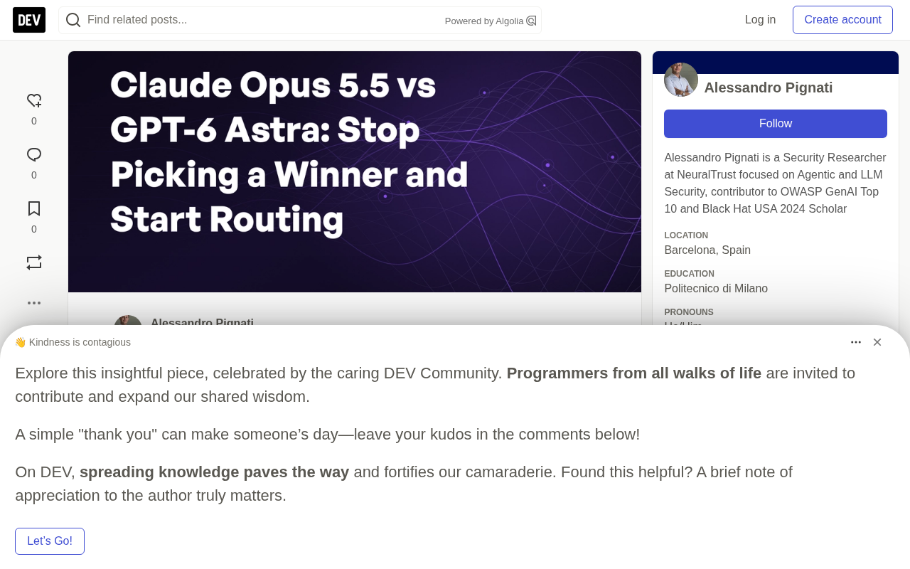 Claude Opus 5.5 vs GPT-6 Astra:别再二选一,用路由分流更聪明
