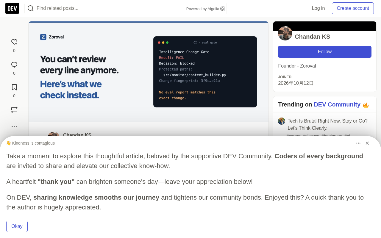 The AI Coding Era: Replacing Manual Code Review with Evaluation Gates