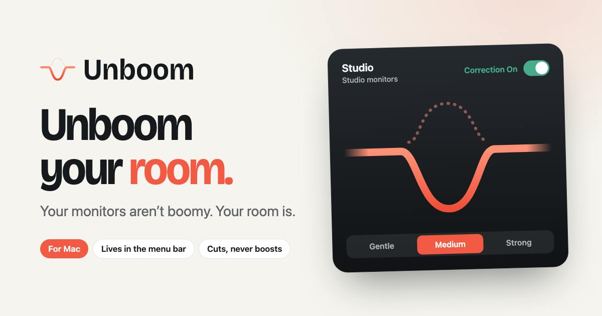 Unboom: Eliminate Room Bass Boom on Your Mac Without Acoustic Panels