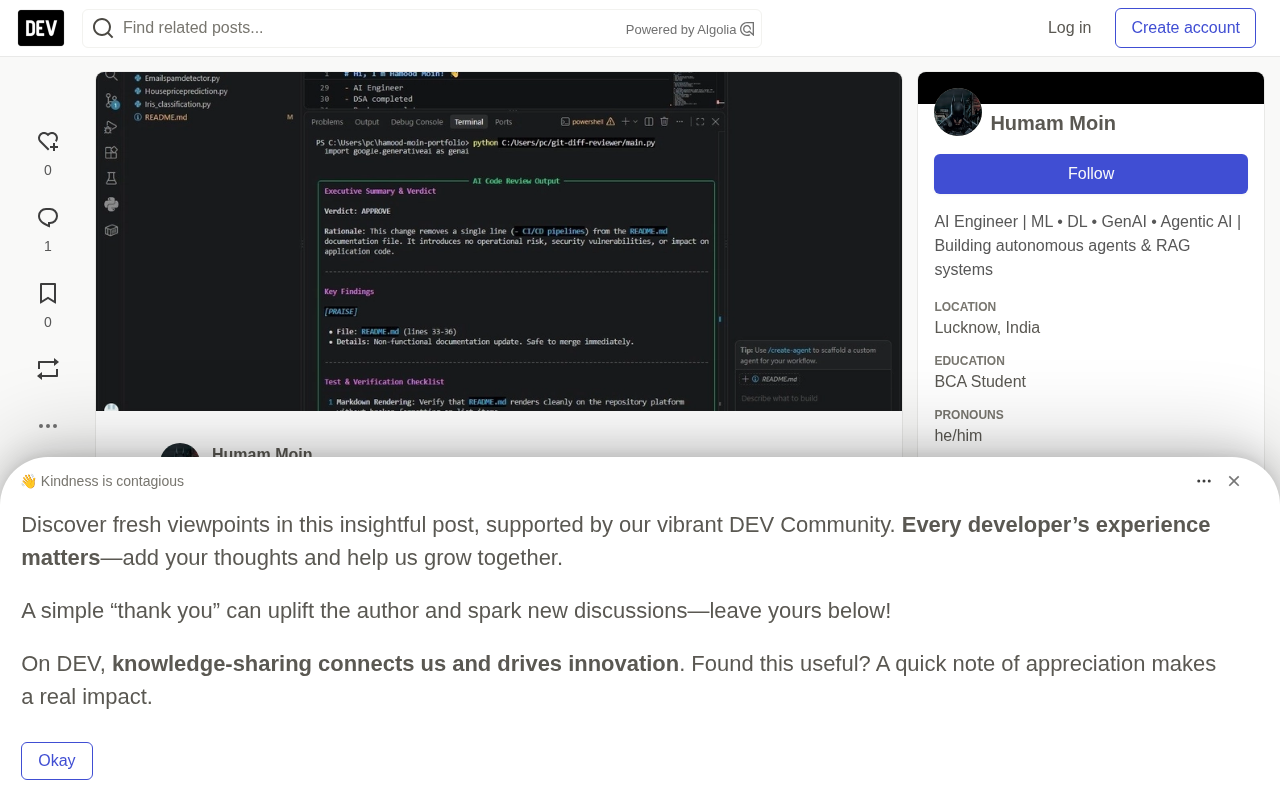 Git Diff Reviewer: AI Code Review That Catches Bugs Before You Commit