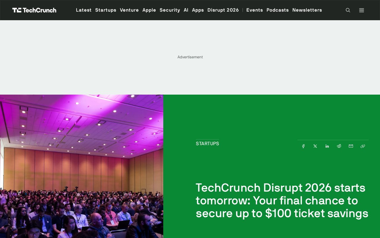TechCrunch Disrupt 2026 门票优惠最后机会