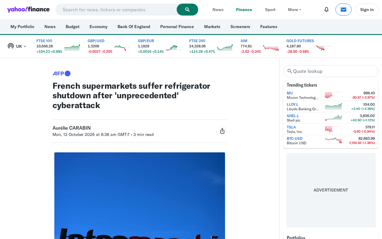 Unprecedented Cyberattack Hits French Supermarkets, Cold Storage Systems Remotely Shut Down