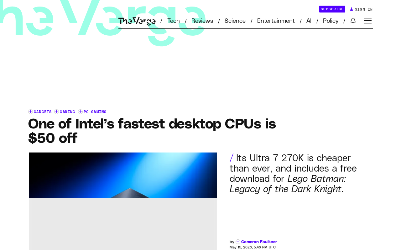 Intel Core Ultra 7 270K Drops $50 — Does It Now Crush AMD X3D in Value?