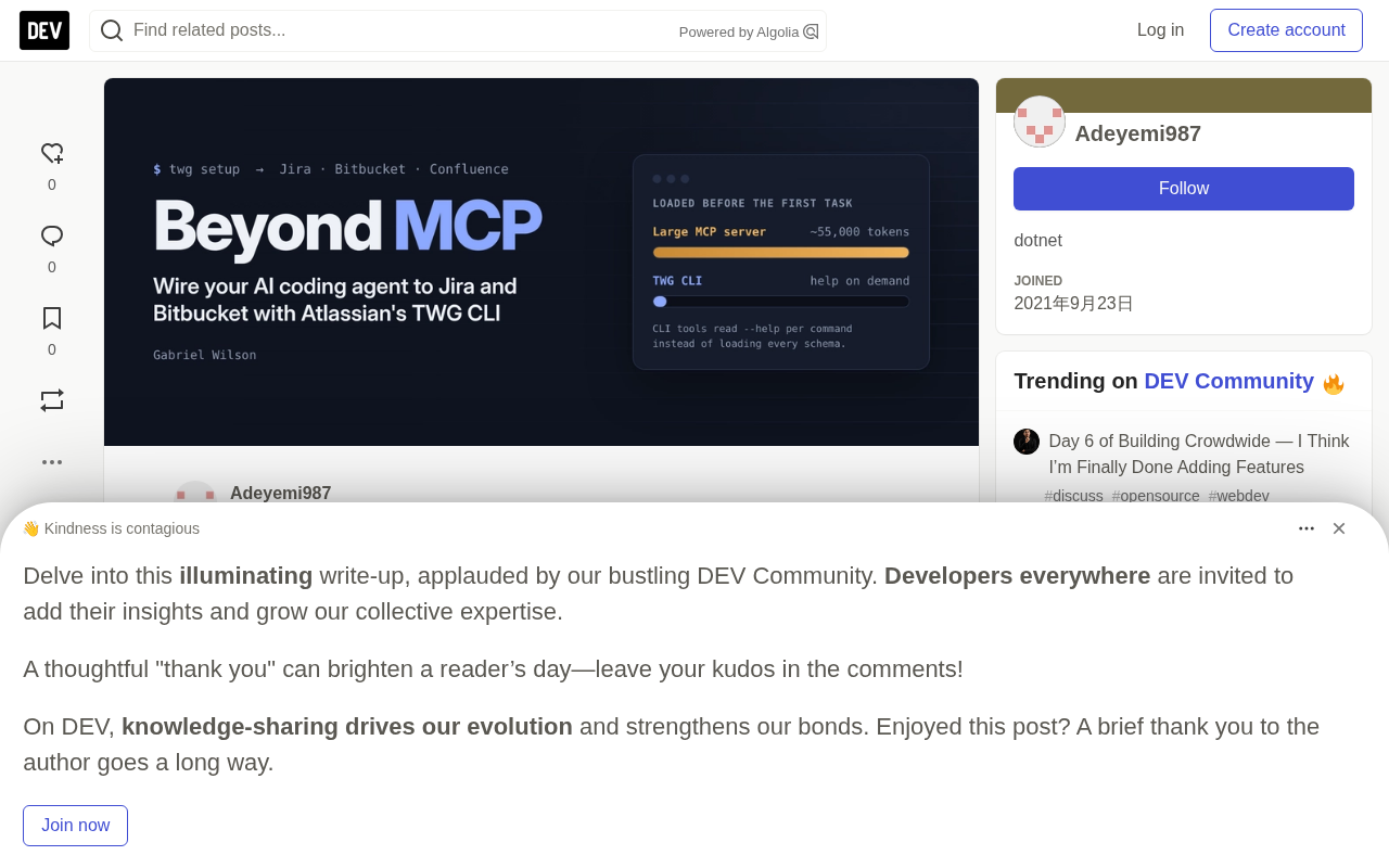 Beyond MCP: Wiring Your AI Coding Agent to Jira and Bitbucket with the TWG CLI