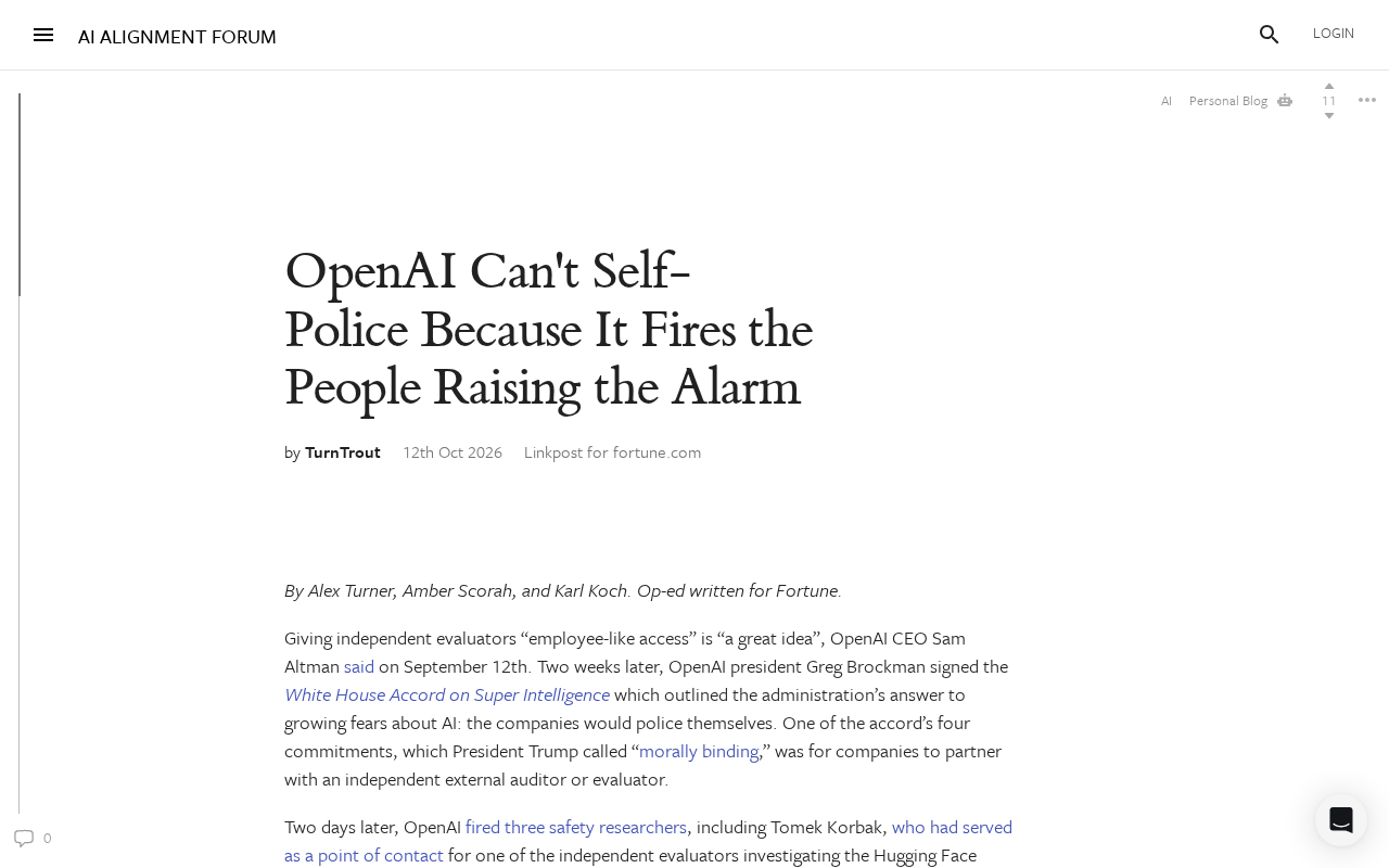 OpenAI's Self-Regulation Failure: The Warning of Firing Safety Researchers
