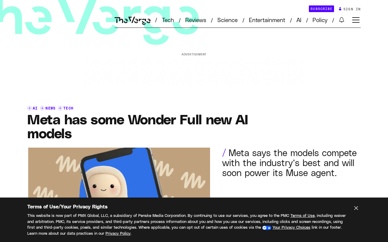 Meta推出Muse Wonder与Wonder Full两款新AI模型