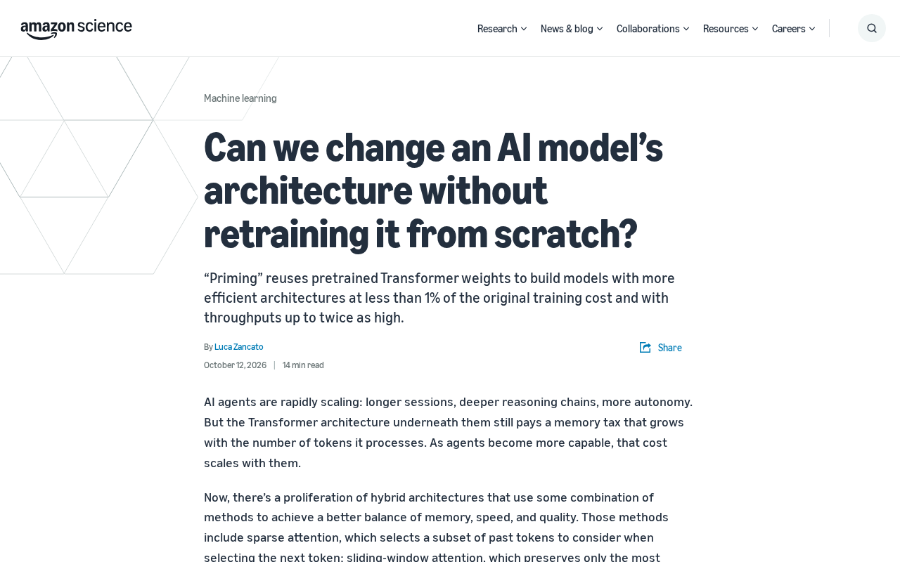 Reshape AI Architectures Without Retraining: Priming Doubles Transformer Throughput