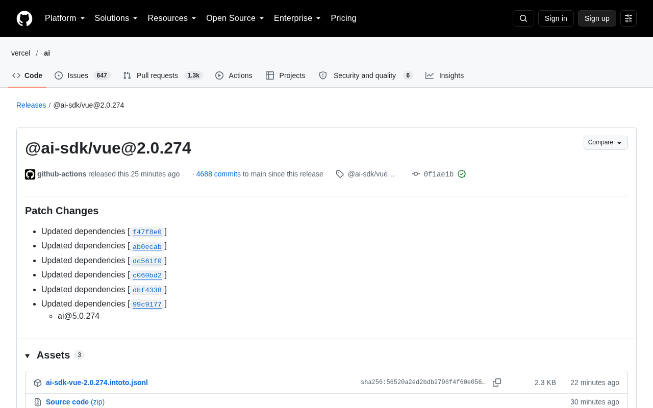 rss source: @ai-sdk/vue@2.0.274