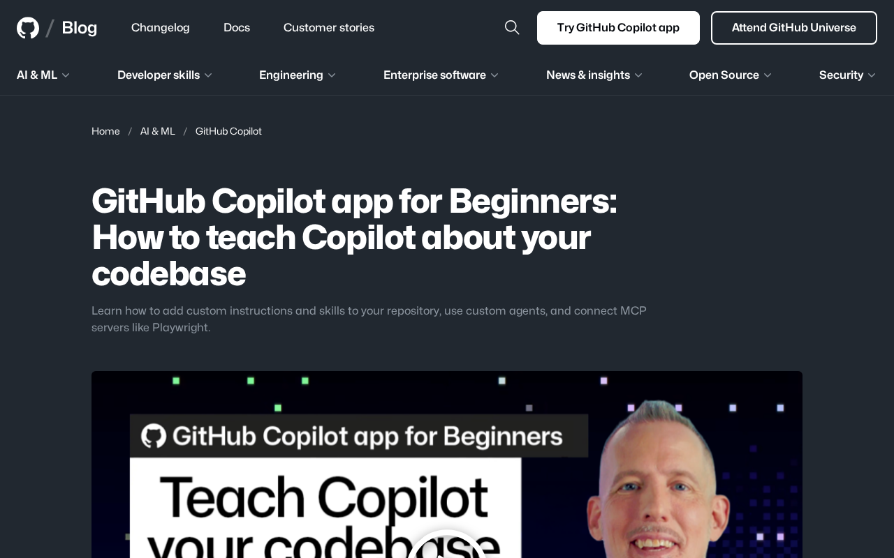 Getting Started with GitHub Copilot: Teaching AI to Understand Your Codebase