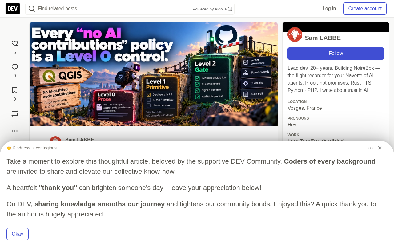 QGIS Bans AI Code Outright: How a "Conscience Test" Became Level 0 Governance