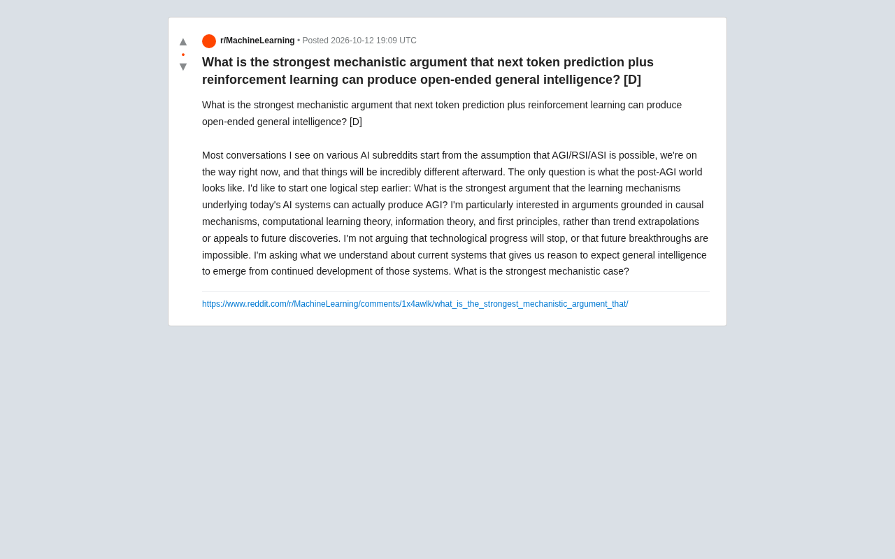 Can Next-Token Prediction Plus Reinforcement Learning Lead to General Intelligence?
