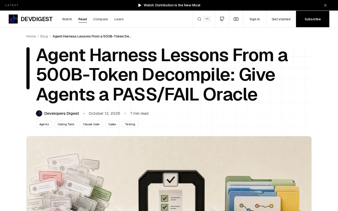 500B Token实战:Agent Harness为何必须配备PASS/FAIL判定器