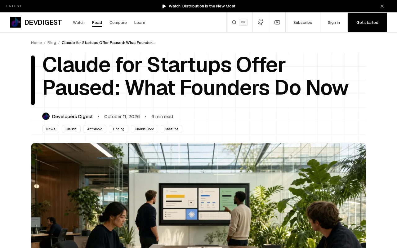 Claude for Startups Program Paused: What Founders Should Do Now