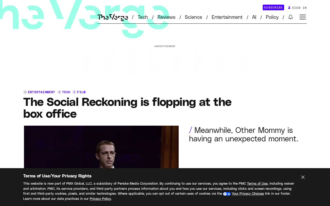 The Social Reckoning is flopping at the box office
