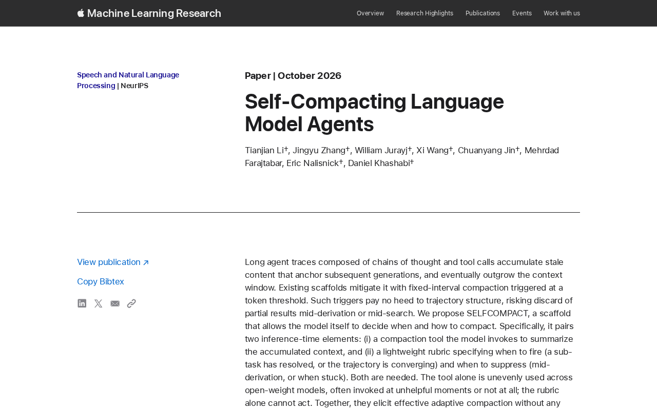 SelfCompact: Letting Language Models Decide When to Compact Their Own Context
