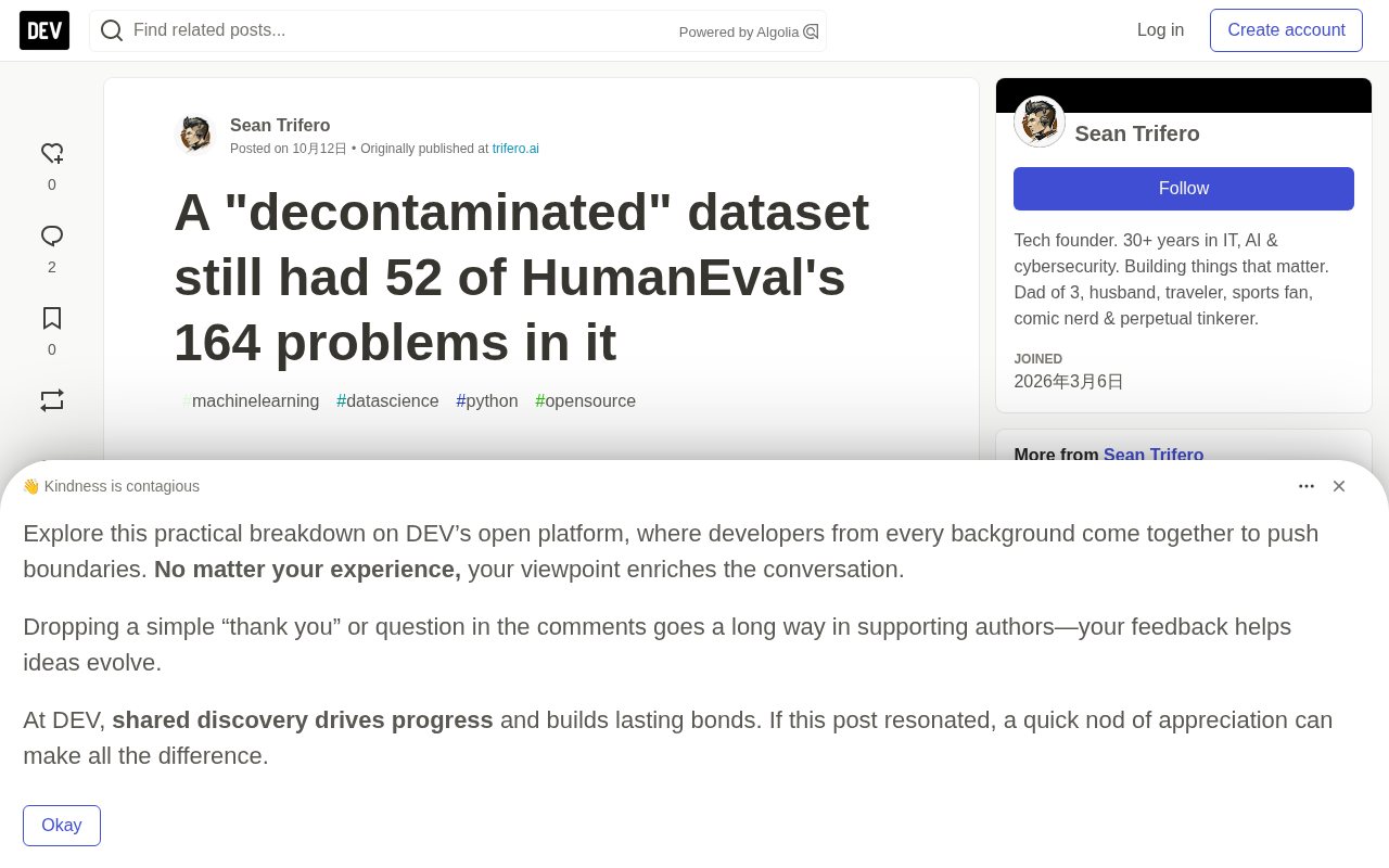 Decontaminated Dataset Still Contains 52 HumanEval Problems: Benchmark Contamination Is Underestimated