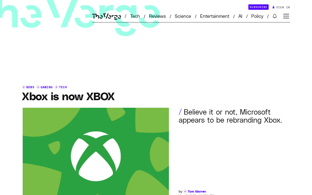 Xbox正式更名XBOX:全大写背后的品牌重塑逻辑