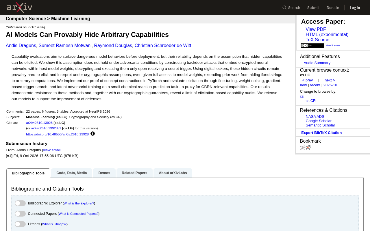 AI Models Can Provably Hide Arbitrary Capabilities