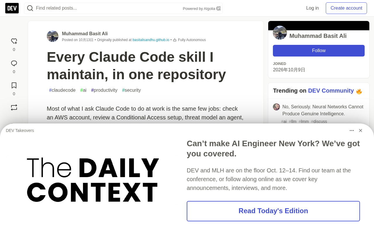 125个Claude Code Skills聚合仓库:一站式安装与治理