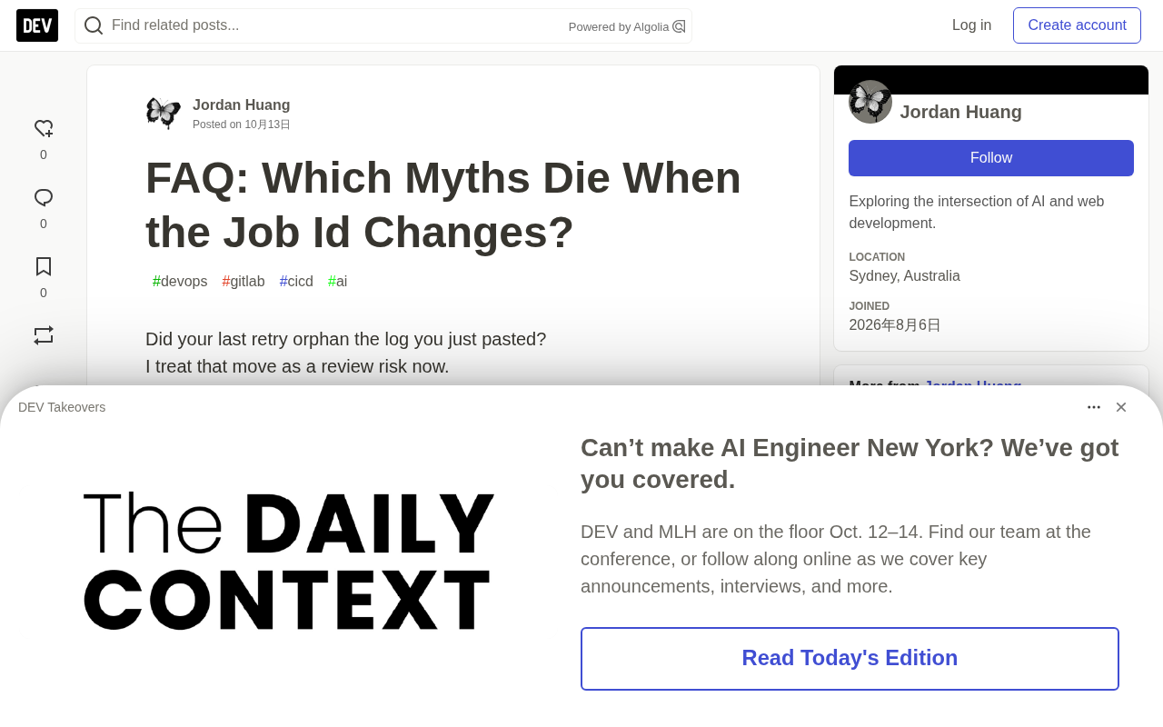 The Log Trap After CI Retries: Five Urban Legends About Job IDs