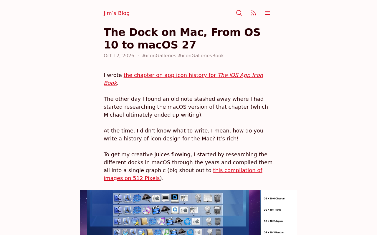 Mac Dock 从 OS X 到 macOS 27 的演变历程