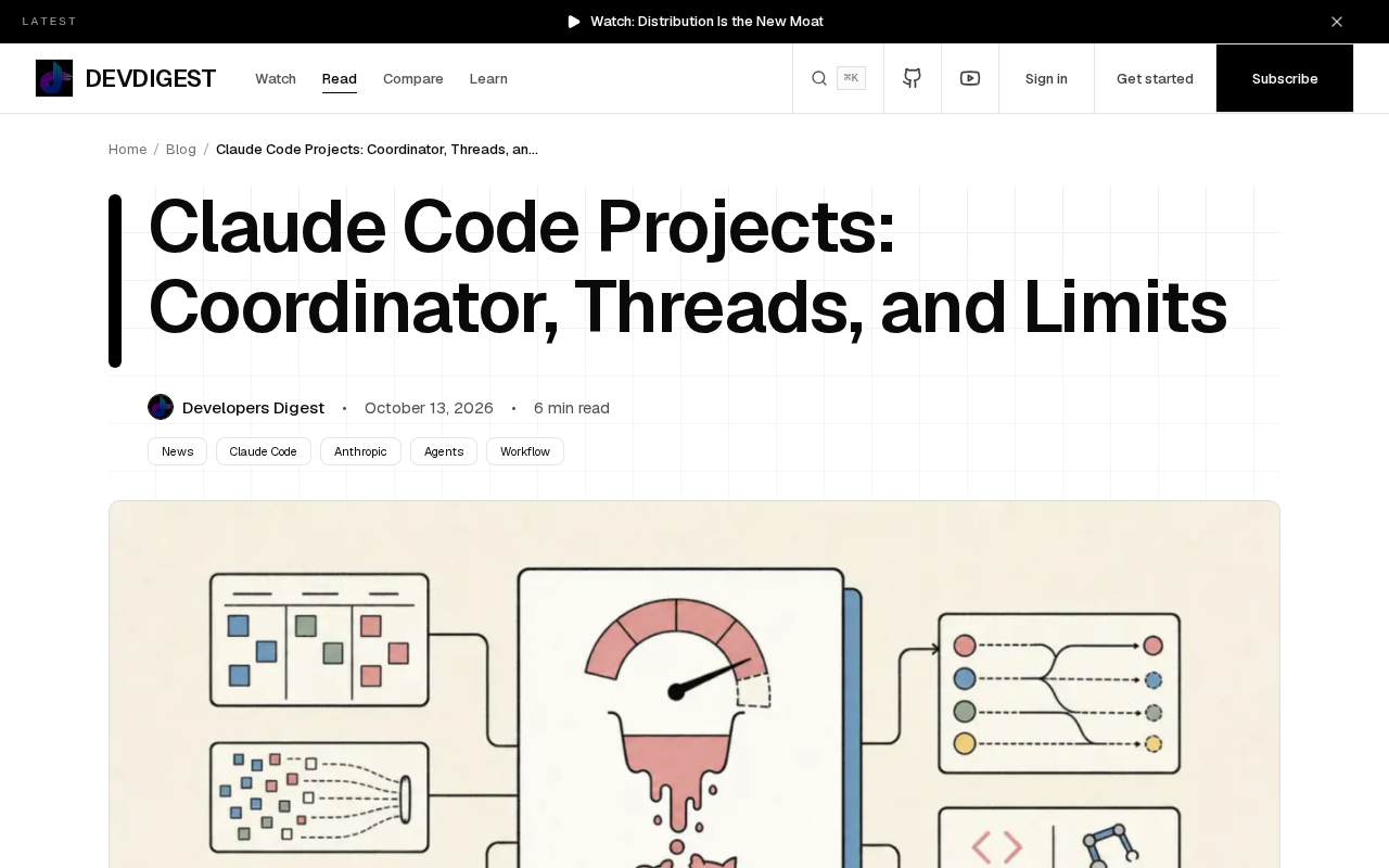 Claude Code Projects 深度解析:协调器、线程与限制