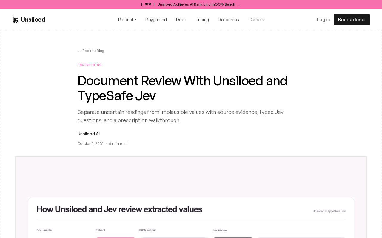 A New Approach to Document Review: Unsiloed and TypeSafe Jev Explained