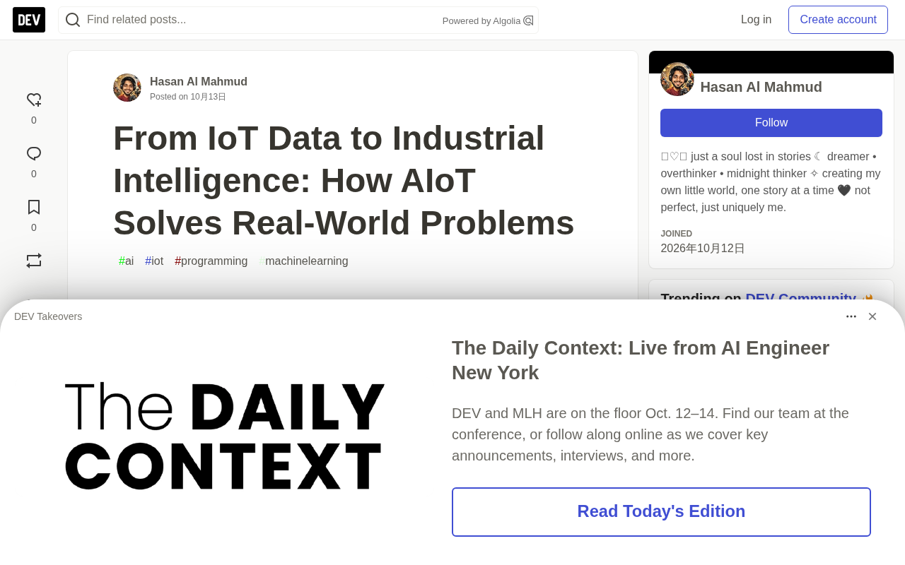 AIoT in Practice: The Path from Industrial Data to Intelligent Decisions