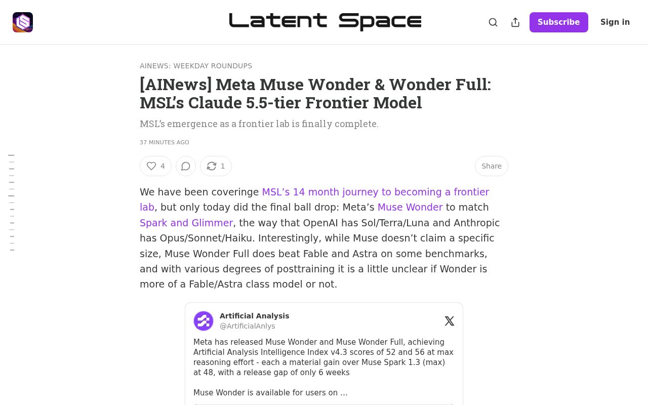 Meta Muse Wonder: MSL Joins the Frontier Lab Ranks