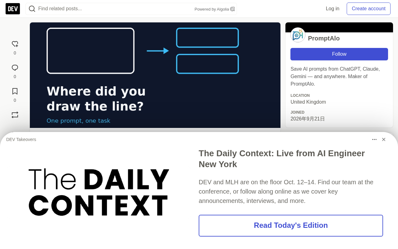 One Prompt, One Job: When to Split a Saved Prompt