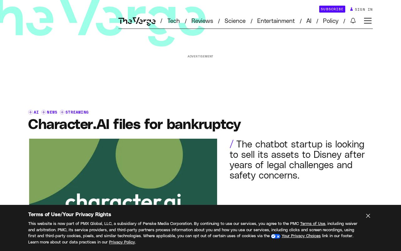 Character.AI Bankruptcy: The Fall of an AI Role-Play Star and Its Asset Sale
