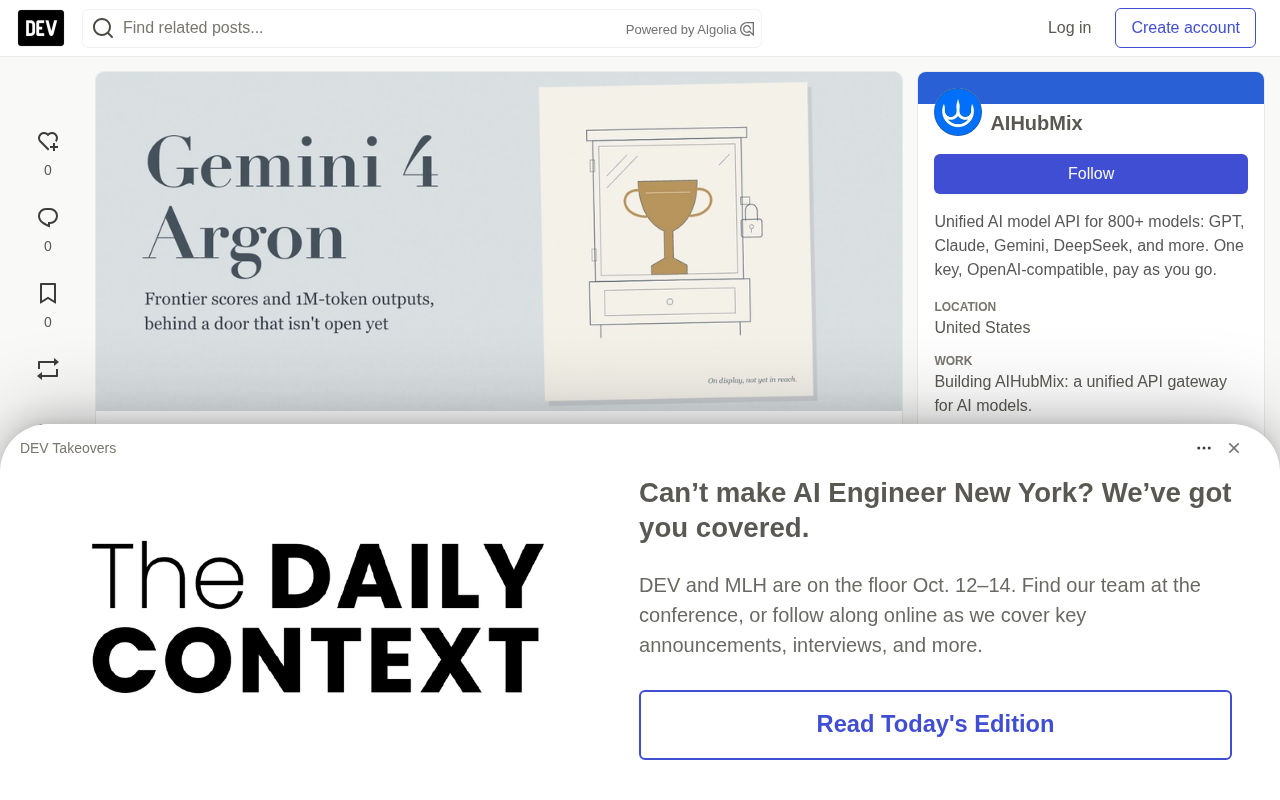 Gemini 4 Argon Developer Guide: 1M-Token Output and Benchmarks