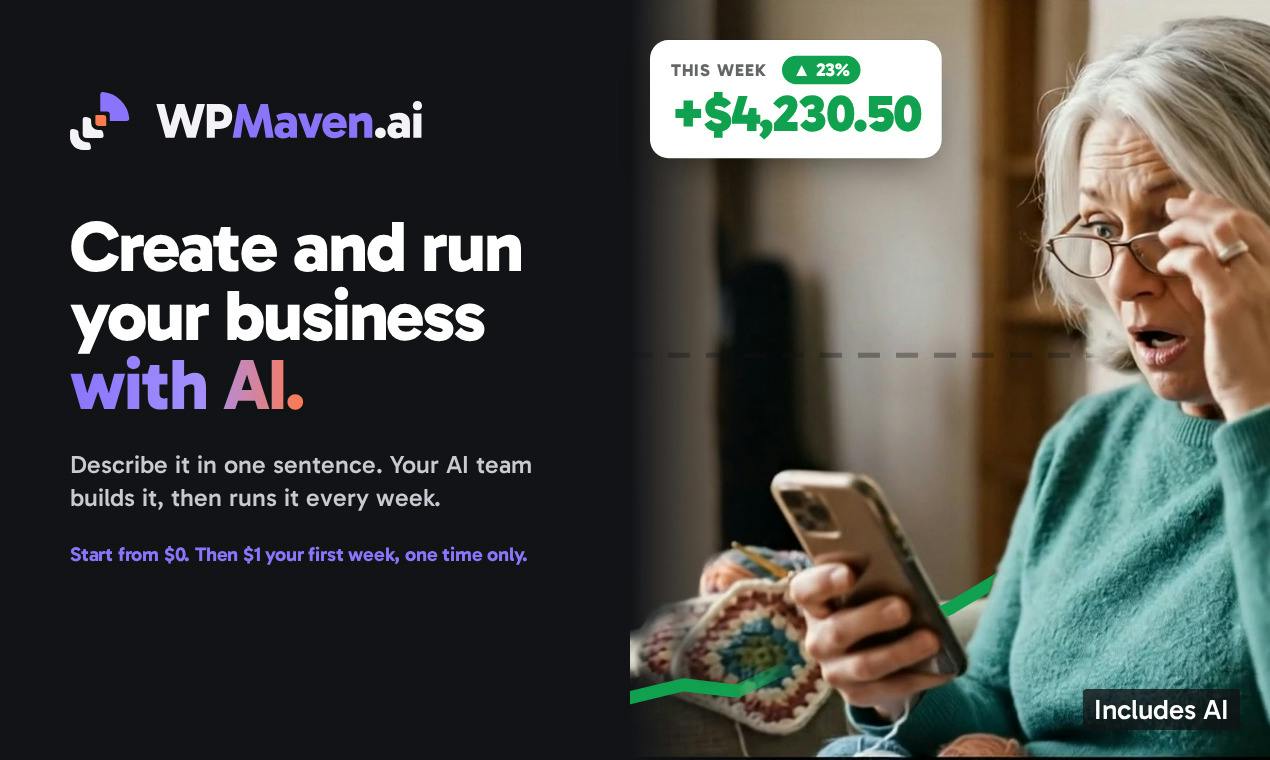 WPMaven:用AI从零创建并运营你的生意
