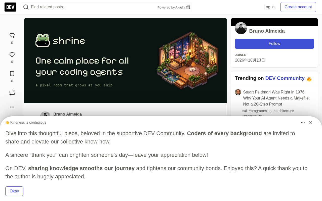 Shrine: The macOS App That Quietly Keeps Your Coding Agents in Place