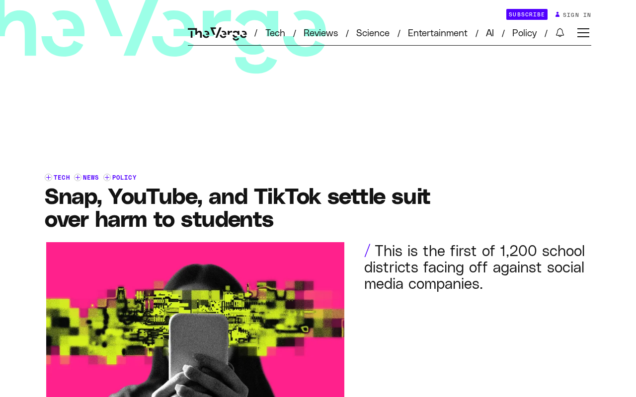 Snap, YouTube, and TikTok Reach First-Ever School Addiction Lawsuit Settlement