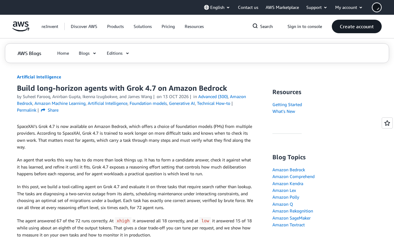 Grok 4.7登陆Amazon Bedrock:长时程Agent实战评测