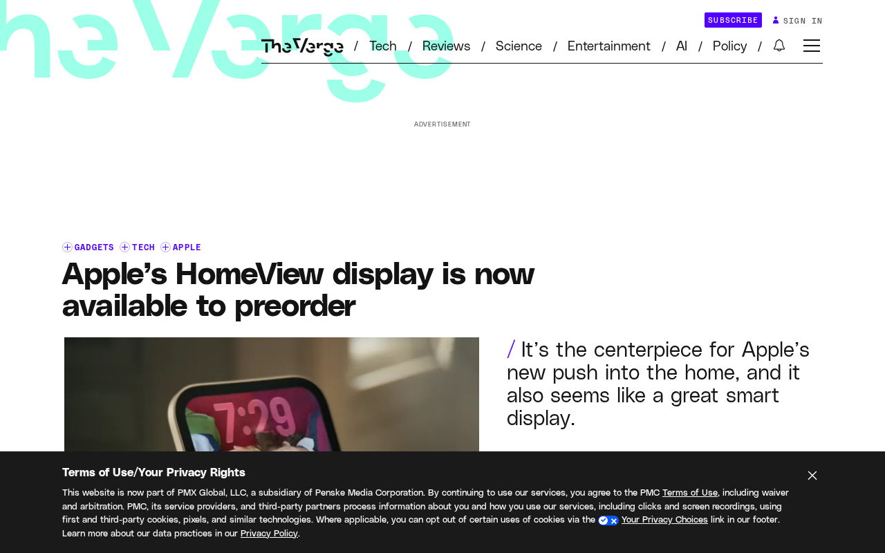 Apple HomeView Smart Display Now Available for Pre-Order: A $299 Bet on the Smart Home Hub
