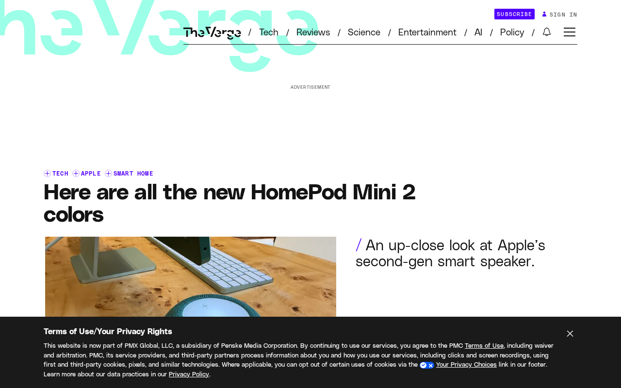 HomePod Mini 2 新配色全览:S10 芯片加持 Siri AI